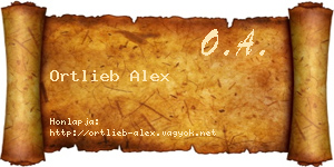 Ortlieb Alex névjegykártya